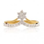 Designer Ring with Certified Diamonds in 18k Yellow Gold - LR0534P